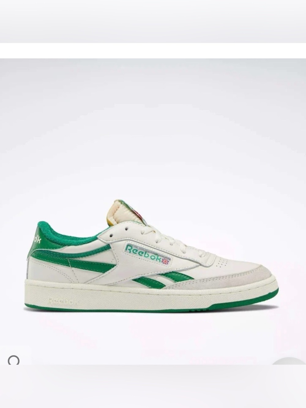Reebok Men's White and Green Low-Top Sneakers